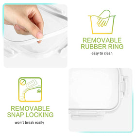 M MCIRCO airtight locking lids with silicone seals prevent leaks during transport.