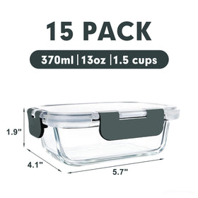 M MCIRCO airtight lids with silicone seals keep meals fresh and leak-free.