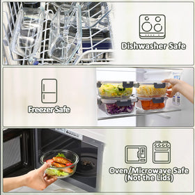 M MCIRCO glass containers are microwave and oven safe without lids