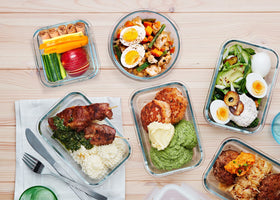 M MCIRCO microwave and oven safe glass for easy reheating.