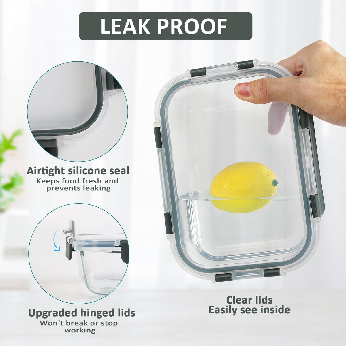 M MCIRCO microwave-safe glass container ideal for reheating and meal prep.