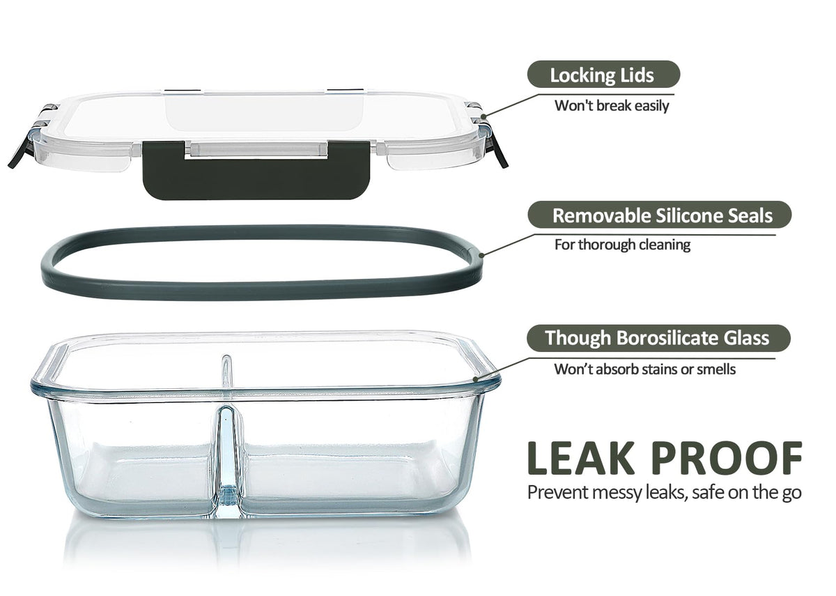 M MCIRCO snap lock lids provide leakproof freshness