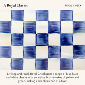 MACKENZIE-CHILDS royal check spoon rest sits on counter for organized utensils