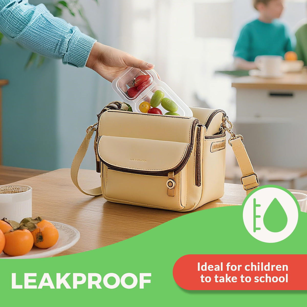 MACTANO leak-proof lids keep snacks fresh and prevent spills.