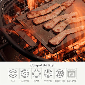Made In griddle on induction stove for fast, even heat control