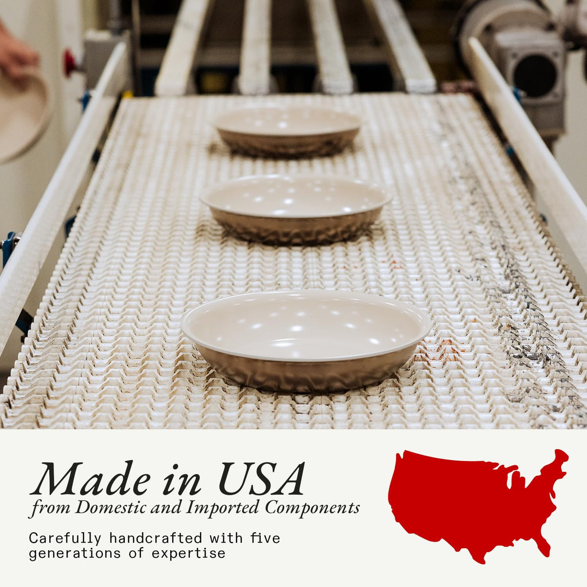 Made In induction-compatible surface demonstrated on an induction cooktop