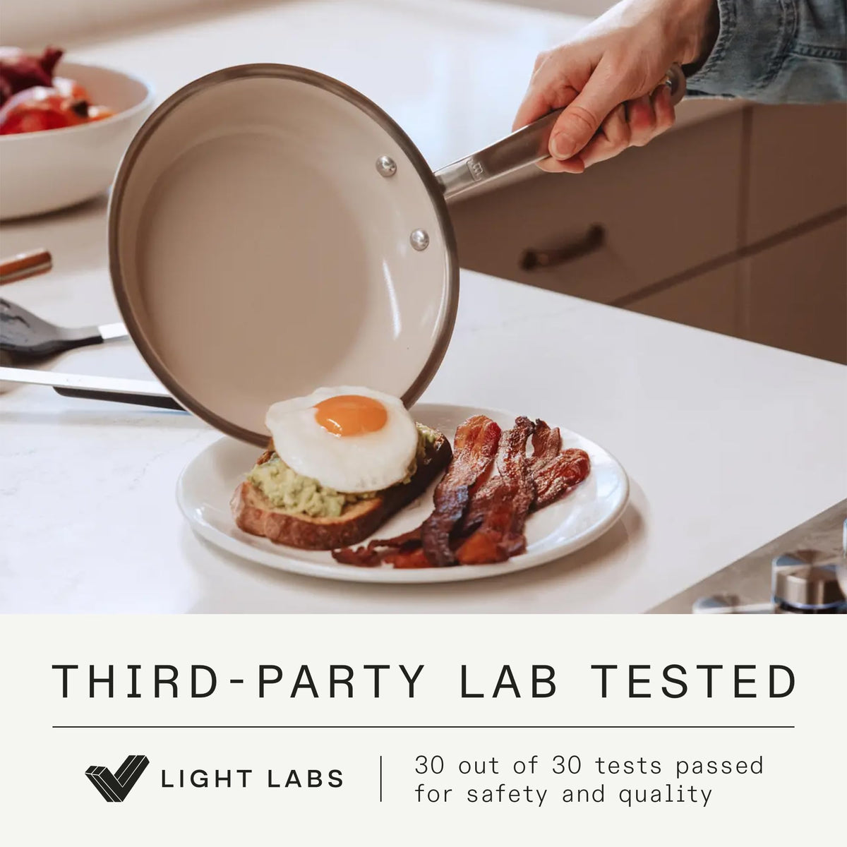 Made In induction-compatible pan works on all cooktops with consistent heat