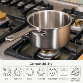 Made In Italian craftsmanship saucepan shows premium build and finish