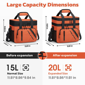 Maelstrom insulated lunch bag with 5-layer insulation keeps food at temperature.