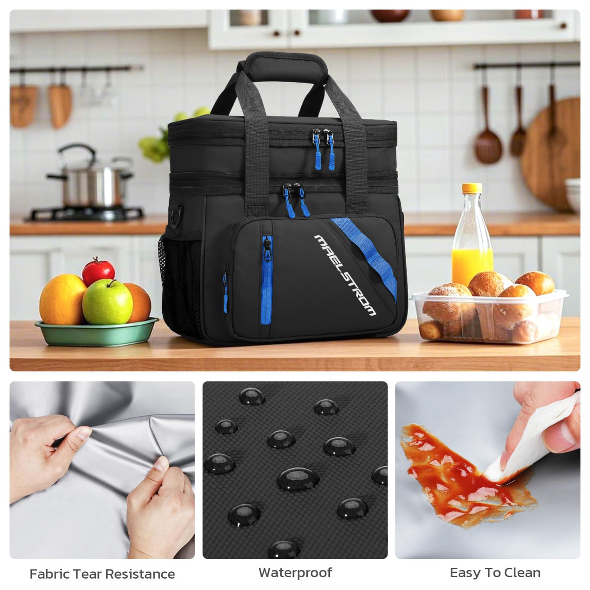 Maelstrom five-layer insulation preserves temperature for extended meals.