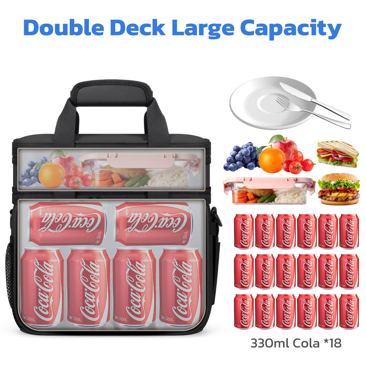 Maelstrom inside mesh pocket keeps cutlery neatly organized.