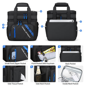 Maelstrom upper compartment stores snacks and lunch boxes for quick access.