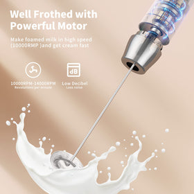 U-shaped whisk blends milk powder and supplements smoothly for kids.