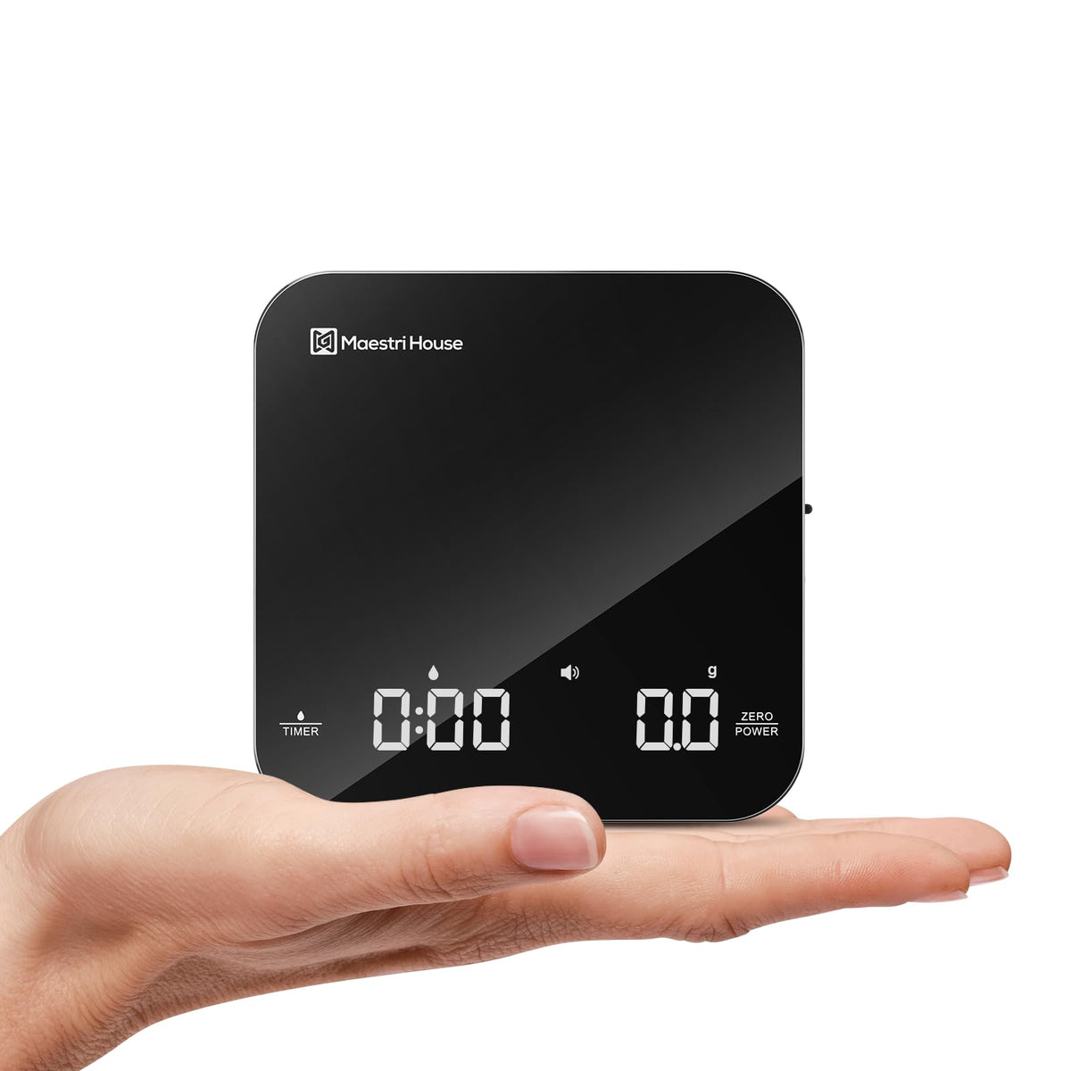 Maestri House Mini Coffee Scale compact, portable design for travel and outdoor coffee