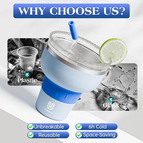 Magcheer margarita rim design enables easy salt or sugar rims