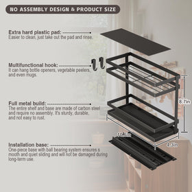 Magheo included hooks for extra hanging storage in the kitchen.