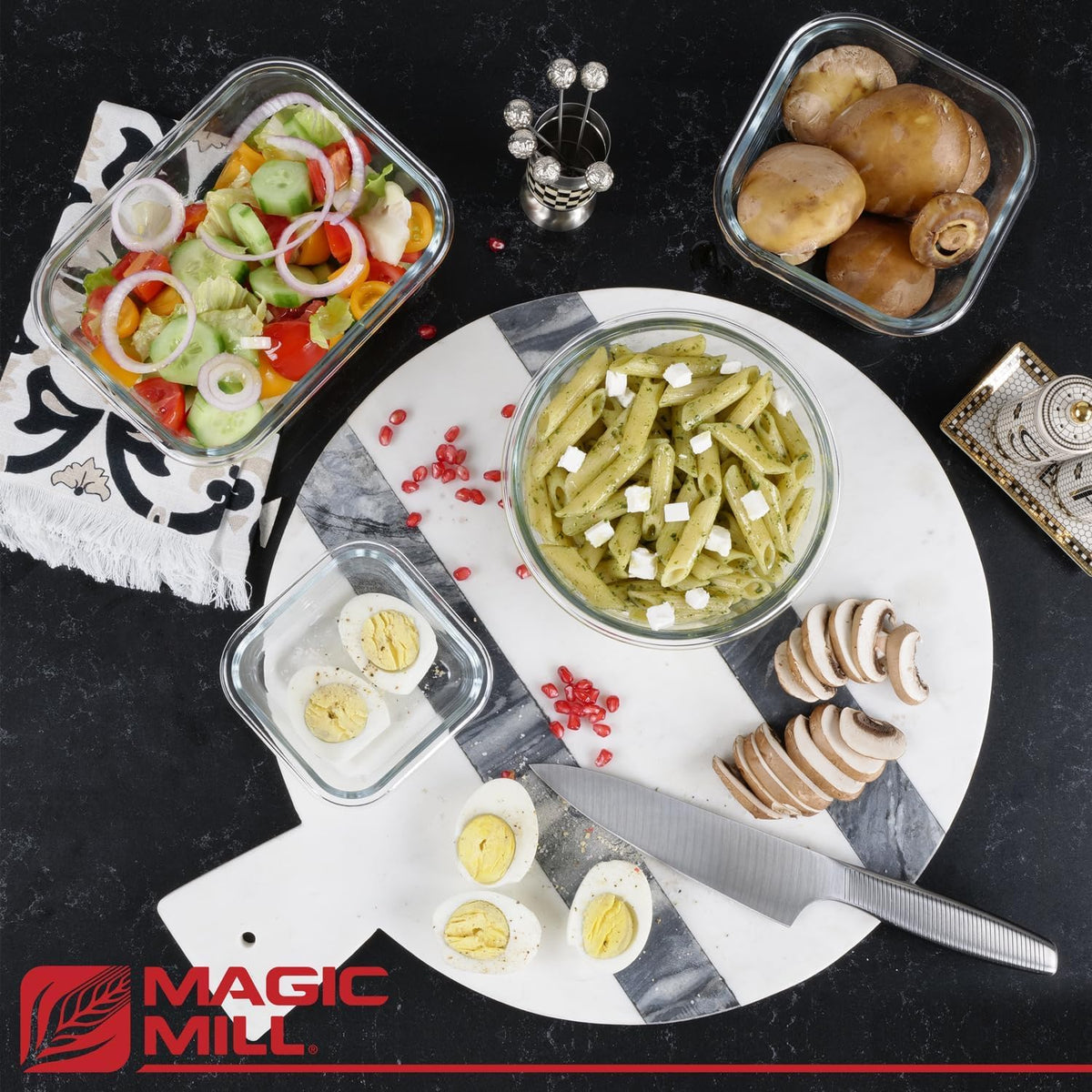 Magic Mill rectangle 12oz 4-2x5-5 container ideal for sauces.