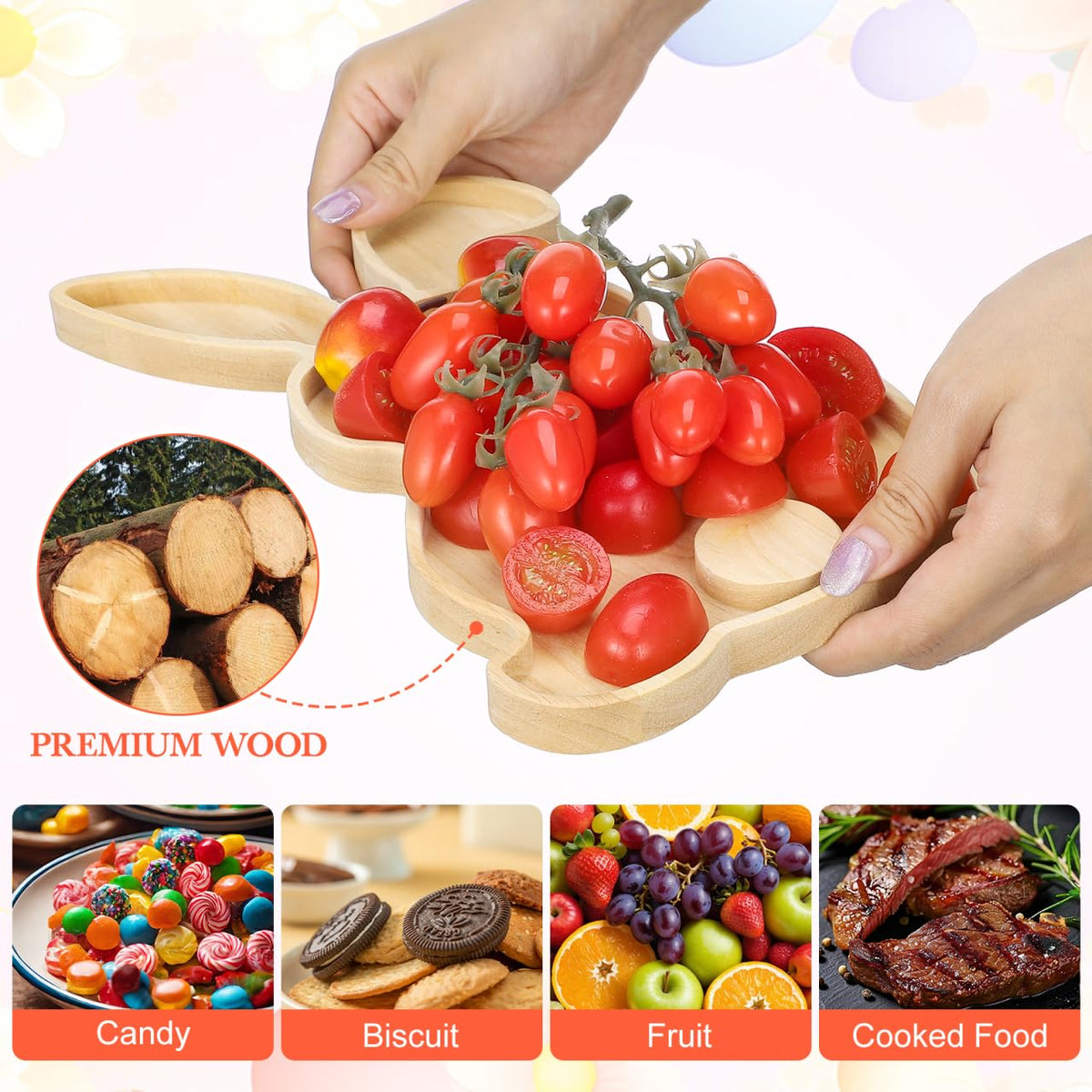 MAGICLULU bunny serving platter adds farmhouse charm to Easter brunch.