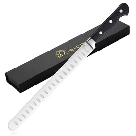 MAIRICO Brisket Slicing Knife blade closeup showing ultra sharp edge for precise cuts.