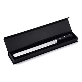 MAIRICO Brisket Slicing Knife ergonomic handle in hand for comfortable use.