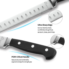 MAIRICO Brisket Slicing Knife professional-length blade designed for thick roasts.