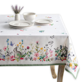 Maison d' Hermine tablecloth 60x108 in dining room setup for elegant meals.