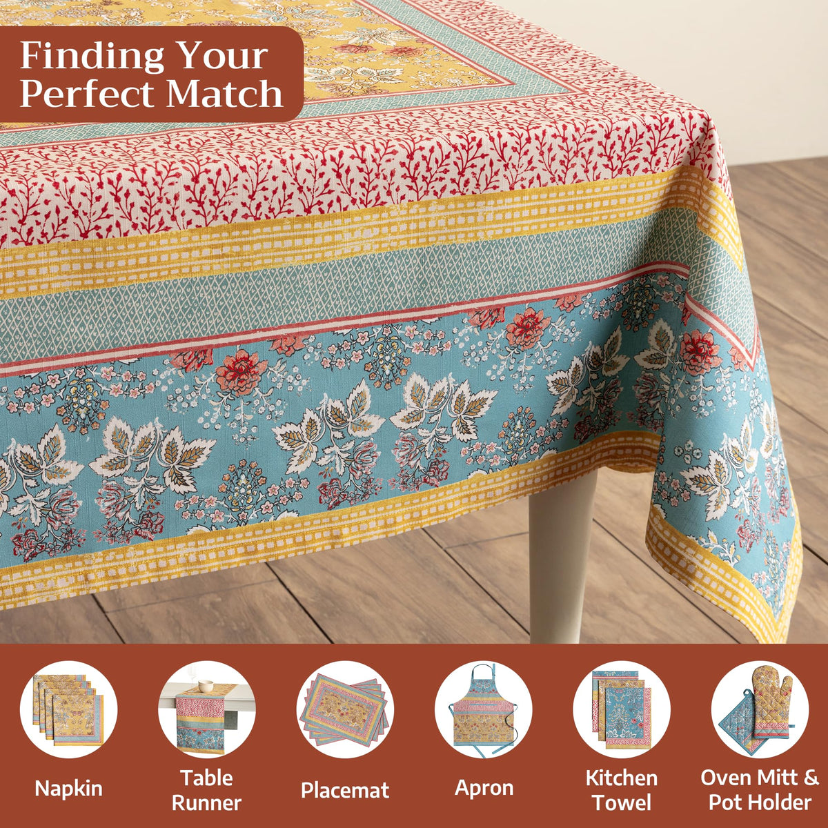 Maison d' Hermine spring table setting featuring this elegant cloth