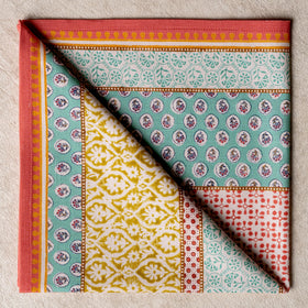 Maison d'Hermine set of 4 square napkins features vibrant spring colors