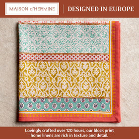 Maison d'Hermine napkins watercolor pattern closeup for vibrant spring meals