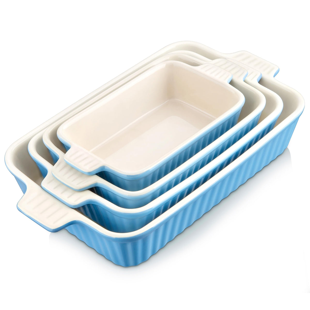 MALACASA Bake.Bake gift-ready blue casserole set packaging