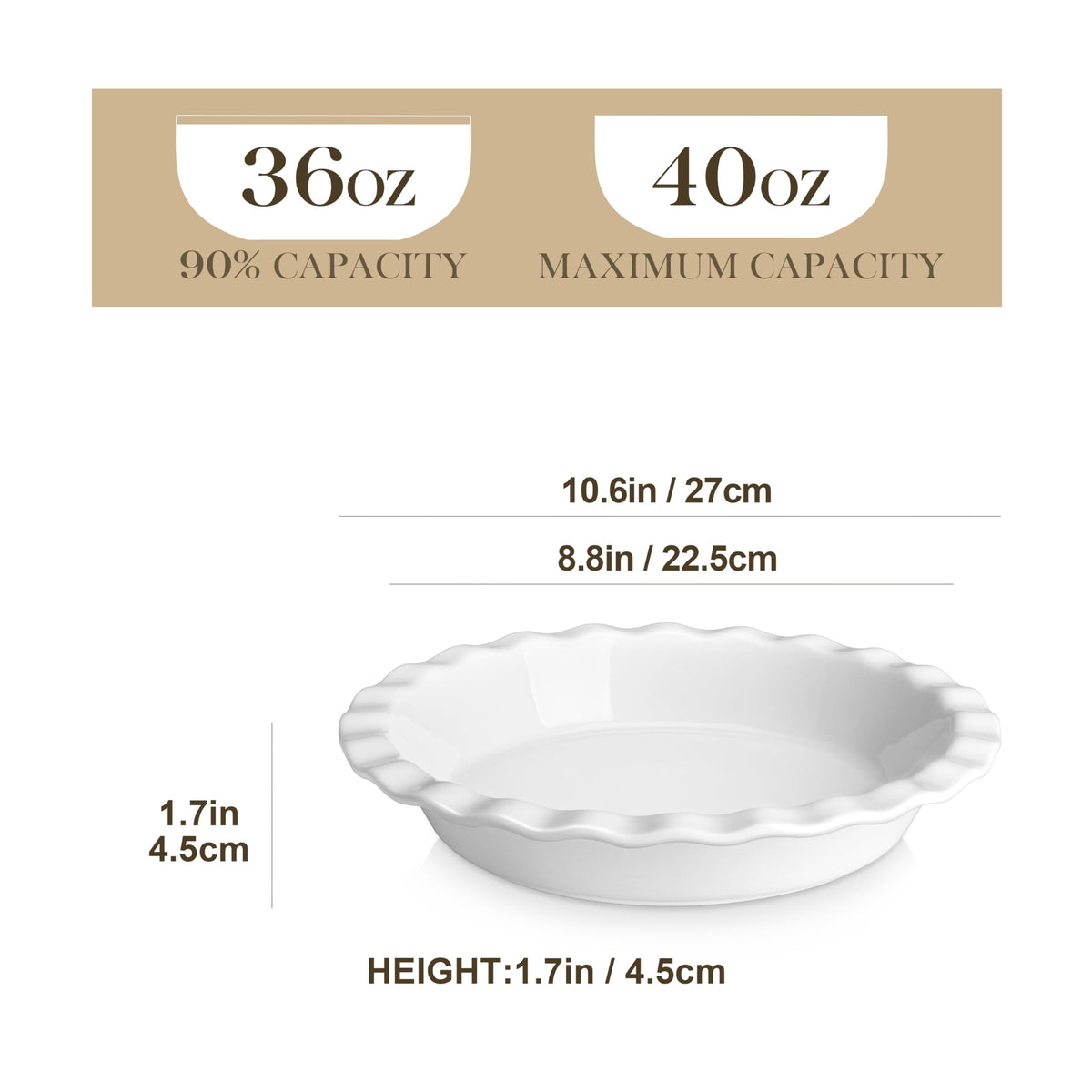 MALACASA ceramic pie pan non-stick coating releases slices cleanly after baking