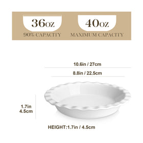 MALACASA ceramic pie pan non-stick coating releases slices cleanly after baking