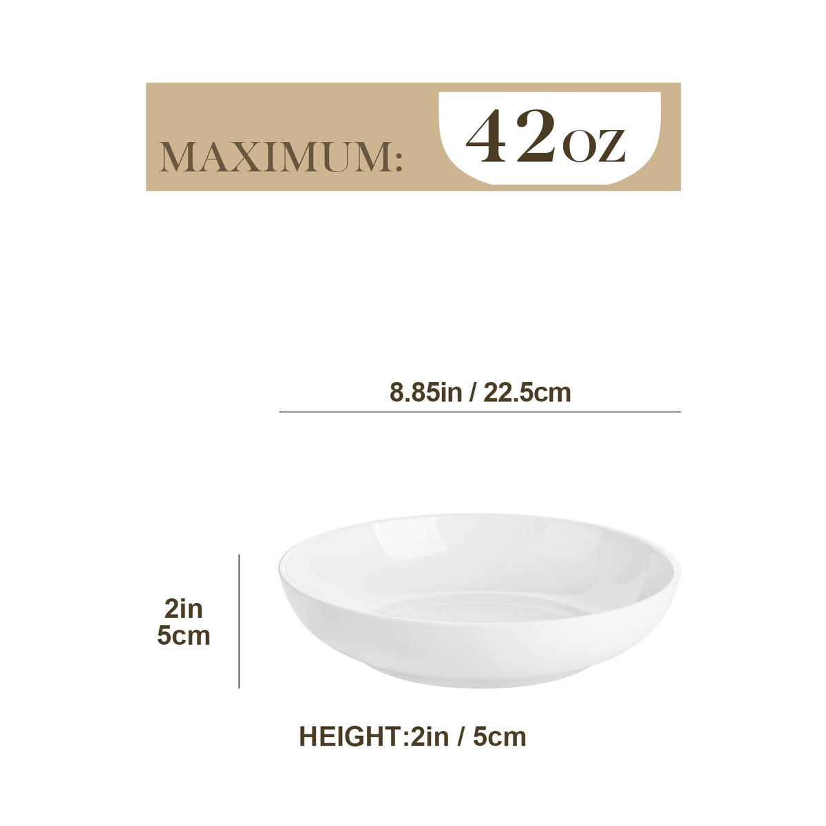 MALACASA Regular pasta bowls inside view highlighting wide shallow design for salads