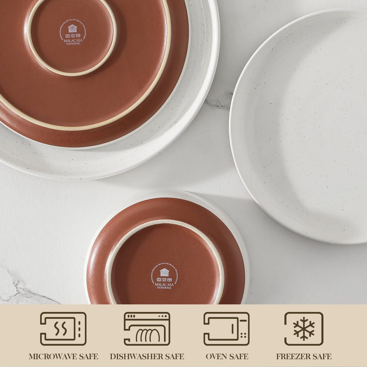 MALACASA TARA 6-person service, coordinated dinnerware for family gatherings.