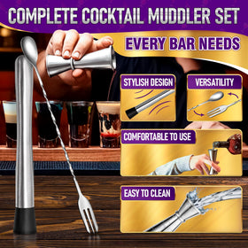 MALLONY stainless steel muddler offering rust resistance and longevity
