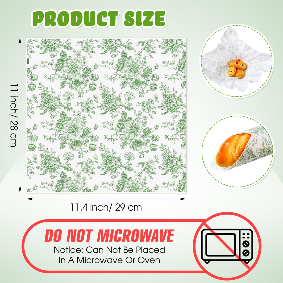 Marspark blue floral pattern enhances presentation when wrapping treats.