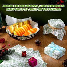 Marspark greaseproof wax paper protects food baskets during picnics and parties.