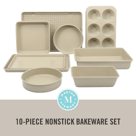 Martha Stewart Gallen 15-inch cookie sheet supports even heat for uniform baking.