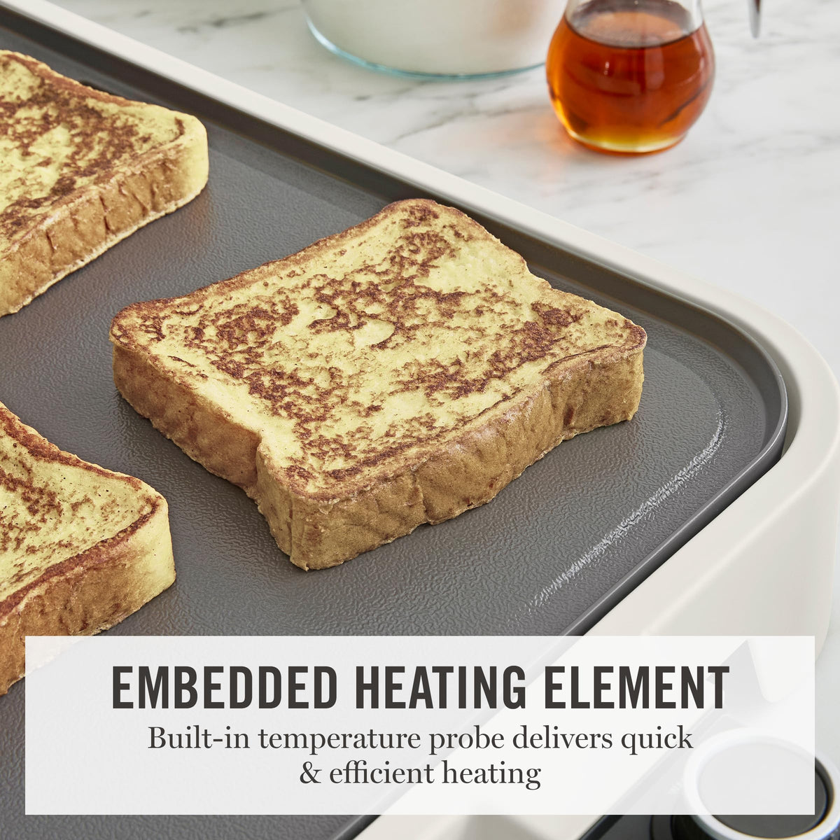 Martha Stewart griddle 1500W rapid heating for consistent results.