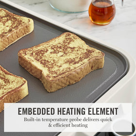 Martha Stewart griddle 1500W rapid heating for consistent results.