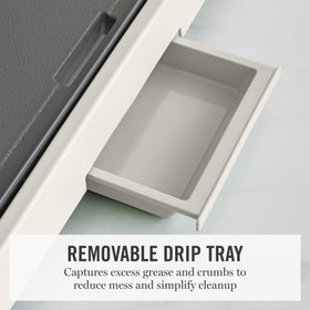 Martha Stewart griddle easy-to-use dial with precise temperature control.