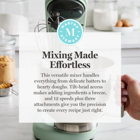 Martha Stewart heavy-duty base ensures stable operation