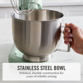 Martha Stewart tilt-head with 12-speed dial for precise texture