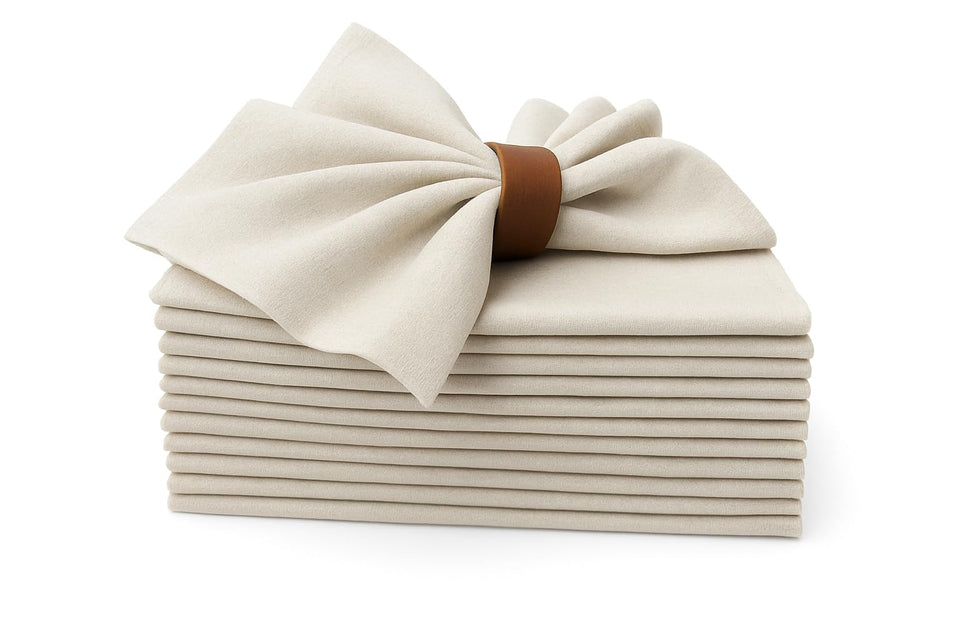 Marubhumi napkins cream 18x18 main shot, ideal for elegant dining.