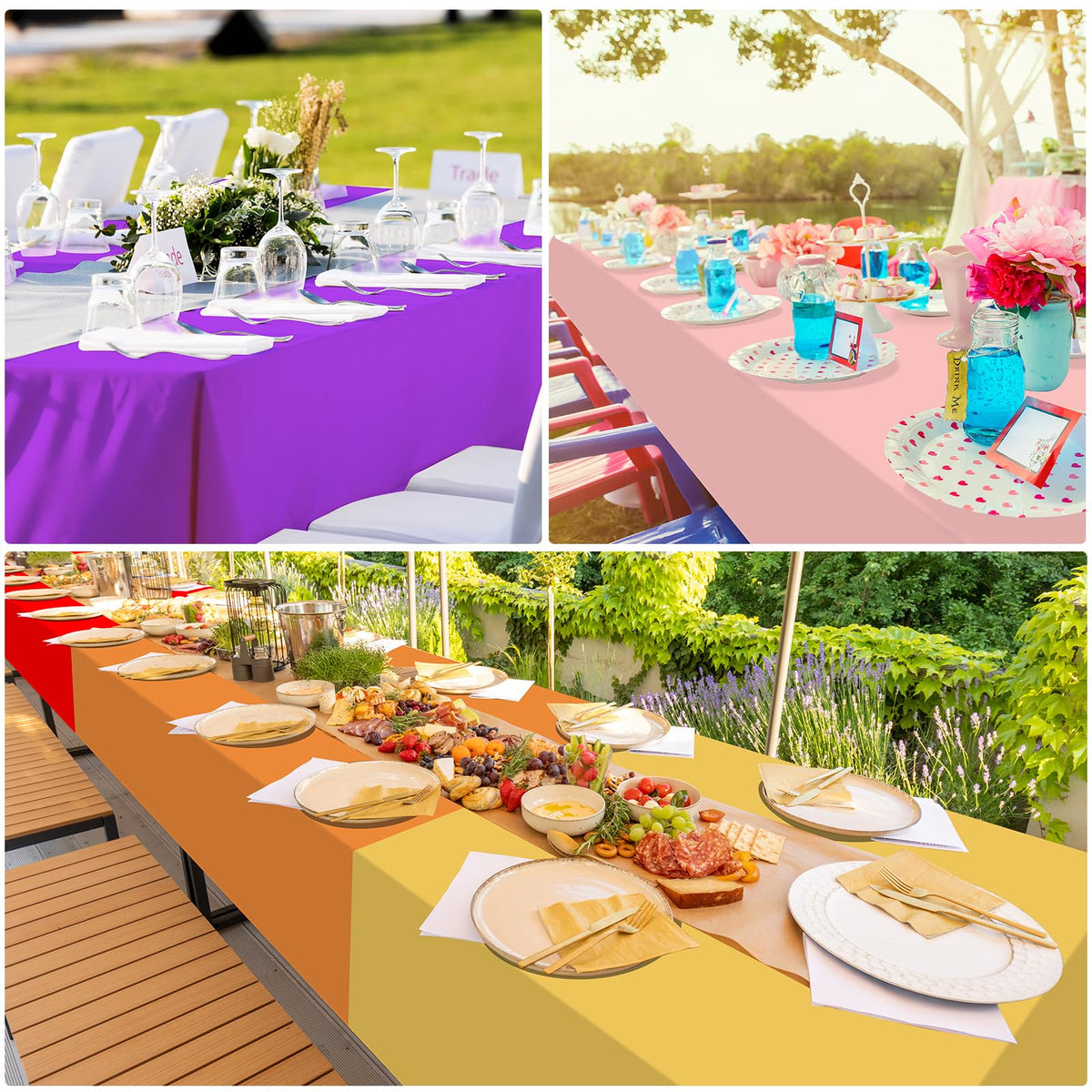 MASHAN easy-clean disposable tablecloth ideal for fast cleanup
