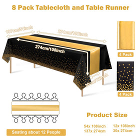 MASHAN gold satin table runner adds a luxurious touch to tables.