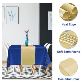 MASHAN PEVA tablecloth closeup showing waterproof, disposable design for mess-free use