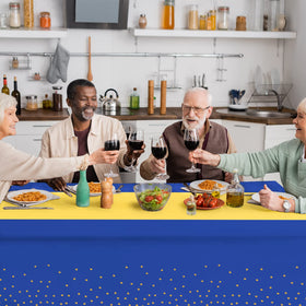 MASHAN PEVA waterproof tablecloth for party spills and cleanup.