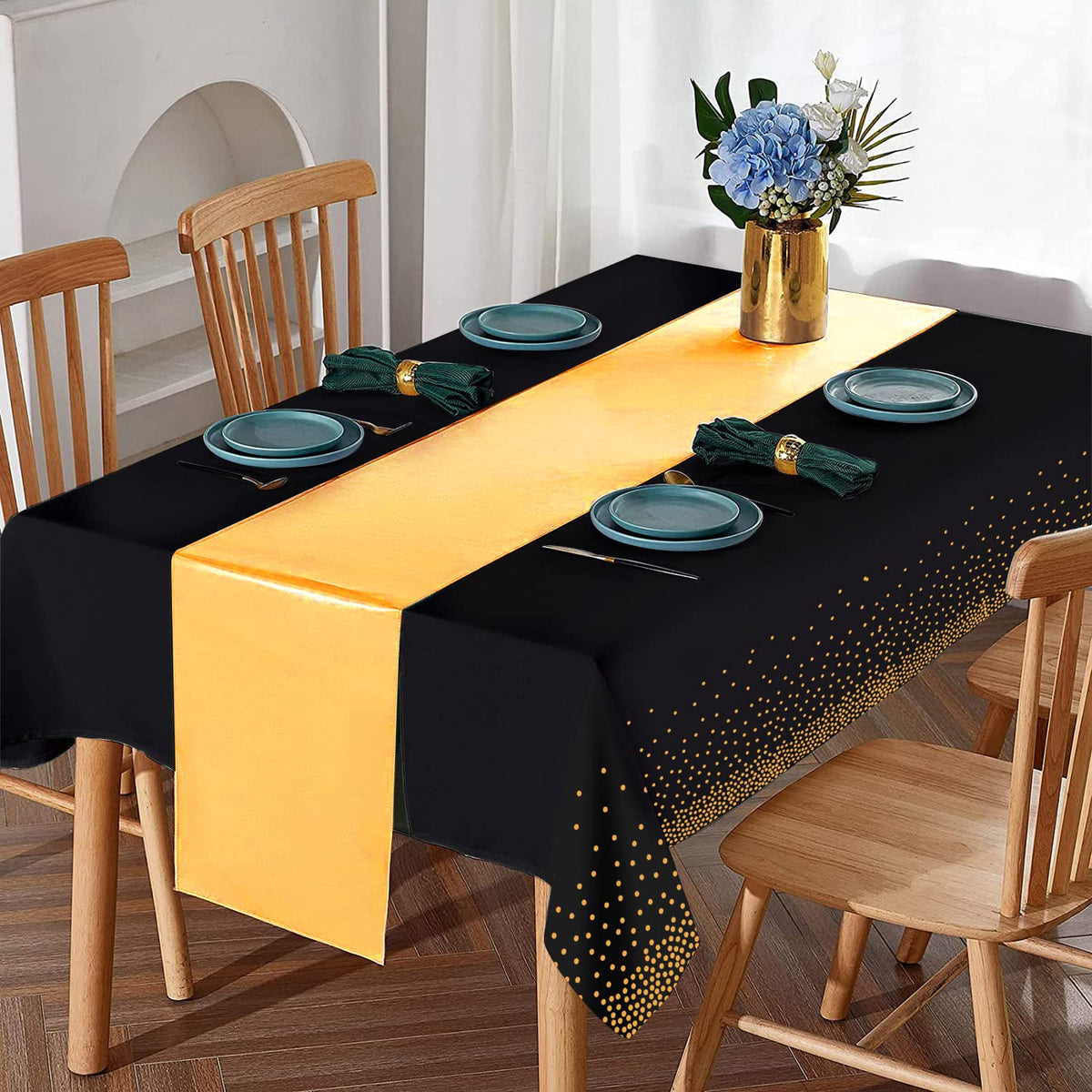 MASHAN runner on dining-table enhances party ambiance with elegance.
