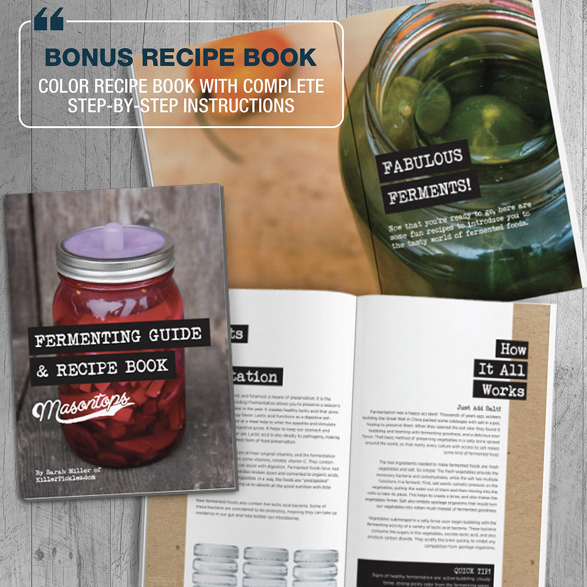 Masontops fermentation setup offers simple, mess-free home fermentation.